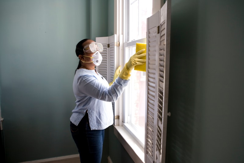 Clean windows after gutter service